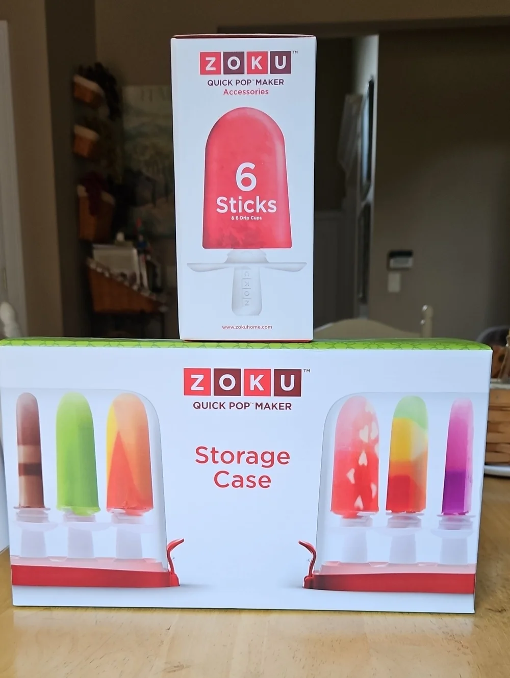 NWT Zoku Quick Pop Maker Storage Case & 6 Sticks